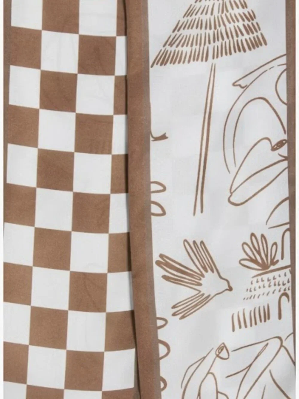 NWOT 8 Other ReasonsAbstract Scarf In Brown & White